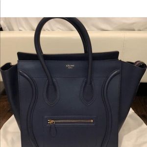 Authentic Celine Navy blue Mini Luggage